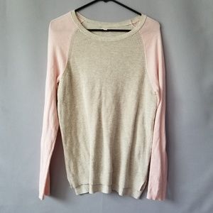 X SONOMA CREW PULL OVER SLEEVE LIGHT SWEATER